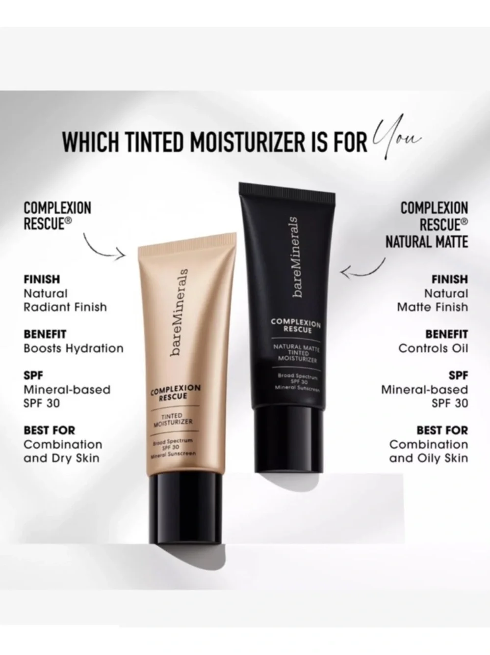 bareMinerals COMPLEXION RESCUE Tinted Moisturizer Mineral SPF30 1.18oz $39 NIB